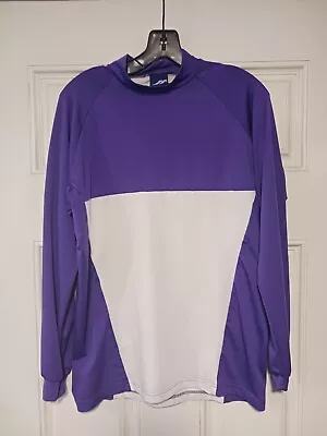 Mizuno Baseball Under Jersey Spandex Shirt Size Large  Color Purple/White • $12