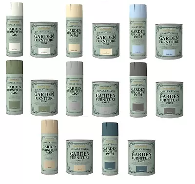 £10.40 • Buy Chalky Finish Garden Furniture Waterproof Mould Resistant Spray Can Brush Paint