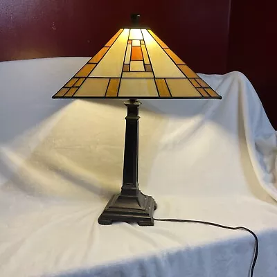 $150 • Buy Dale Tiffany Style Mission Table Lamp Multicolor