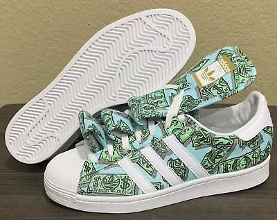 Adidas X Jeremy Scott Money Print Superstar Men's Sneakers Shoes HP6596 Size 7.5 • $49.50