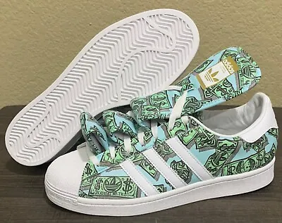 Adidas X Jeremy Scott Money Print Superstar Men's Sneakers Shoes HP6596 Size 9.5 • $49.99