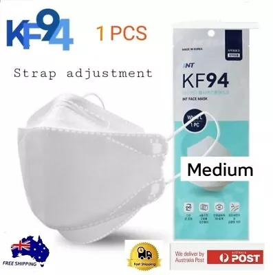 1 PCS KF94 Medium White 3D Face Protective 4-Layer Mask Individual Packaged  • $5.99