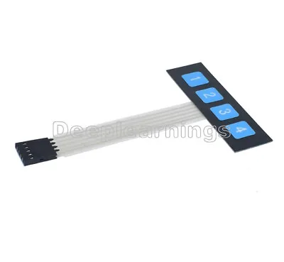 1x4 Super Slim Matrix Array 4Key Membrane Switch Keypad Keyboard For Arduino • $0.99