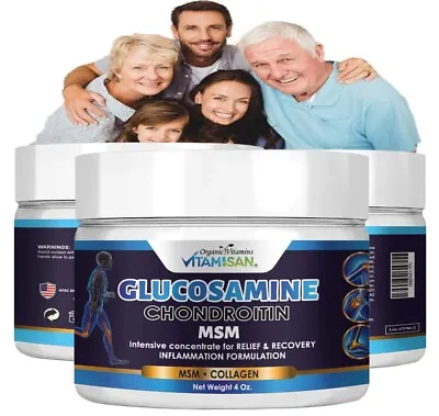 $13.75 • Buy Glucosamine Chondroitin With MSM & Collagen  Cream 4 FL Oz Cream Arthritis