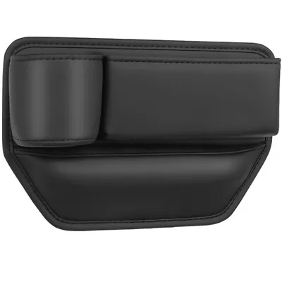 Left Side Car Seat Crevice Storage Box Bag Gap W/Water Cup Holder Black 1 Pcs • $17