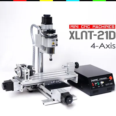2023  4 Axis Mini CNC Machine XC21D Cnc Engraving Milling Machine With Ballscrew • $958