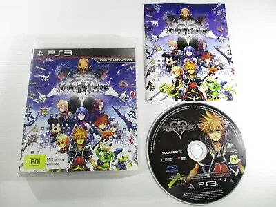 Kingdom Hearts HD II.5 Remix PS3 Game PG PAL R4 2014 Sony Tested Manual • $8.24