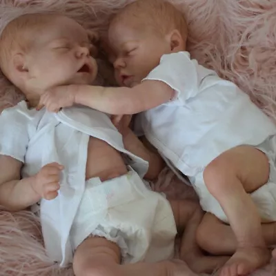 18inch Twins Reborn Doll Soft Baby Lifelike Realistic Silicone Body Boy Girl • $109.99