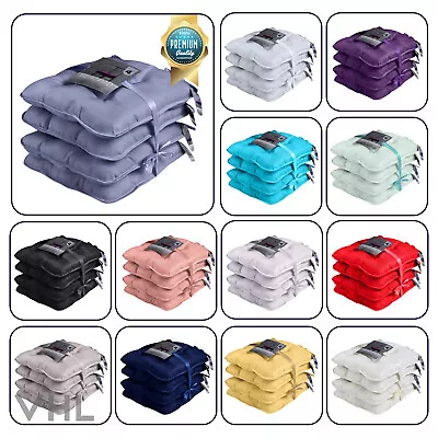 £15.99 • Buy X4 Seat Cushions Square Chair Pads Thick Outdoor Kitchen Dining Booster Cushion