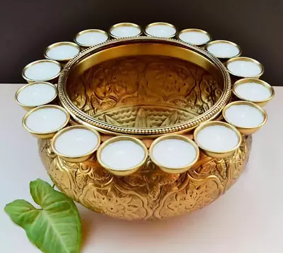 Decorative Home Bowl For Floating Urli Candle Diwali Gifting Item 12*12*6.5 Inch • $273.19