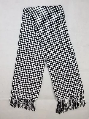 MERONA Women's Houndstooth Scarf Super Soft One Black White • $6.95