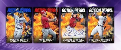 TOPPS BUNT ACTION STARS 23 SERIES 1 RARE/UC 28 CARD SET *No Super Rare/Iconic* • $1.99