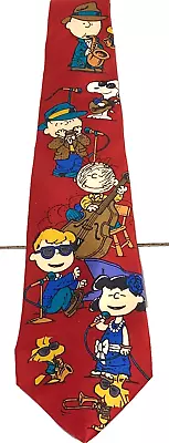 Rare! Vintage Charlie Brown Peanuts Gang Blues Jazz Music Necktie Tie Mens NEW • $16.99