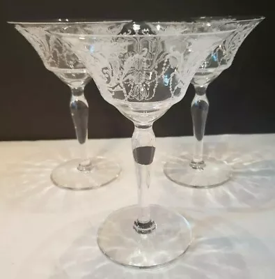 MORGANTOWN Milan Tall Sherbet/Champagne SET Of 3 Elegant Depression Glass  • $21