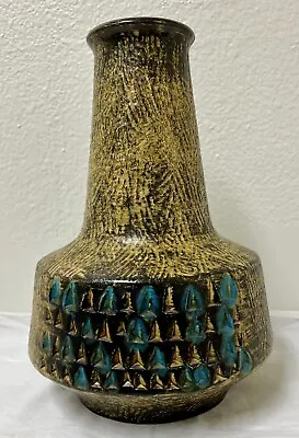 WEST GERMAN POTTERY Huge Vase MID-CENTURY MODERN Fat Lava By DUMLER & BREIDEN • $99.95