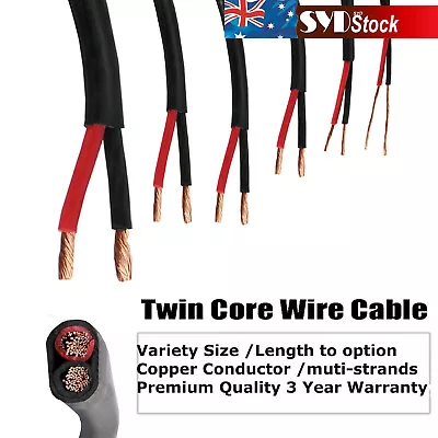 $8.98 • Buy 2 Core Twin Cable Electric Wire Cars Caravan Trailer Battery Solar Boat Lighting