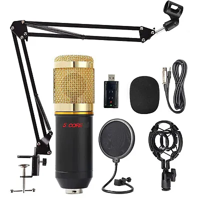 5Core Condenser Microphone Kit W/ Arm Stand Game Chat Audio Recording USA • $23.99