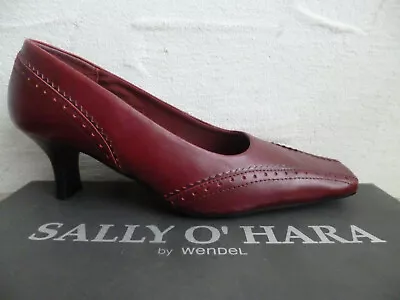 Sally O ´ Hara Court Shoes Ballerina Slippers Shoes Red Leather 22407 New • £30.54