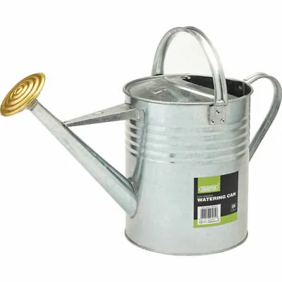 Draper GWC9 Galvanised Metal Watering Can 9L With Rose Steel Garden Plants • £28.71