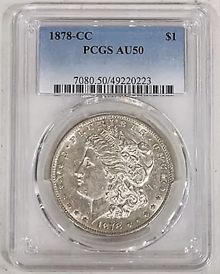 1878-CC Morgan Dollar PCGS AU50 First Year Carson City US Silver Coin • $324.98