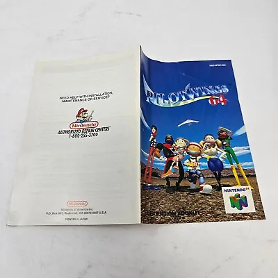 Pilot Wings 64 N64 Nintendo 64 Manual Instruction Booklet ONLY - Good • $9.95