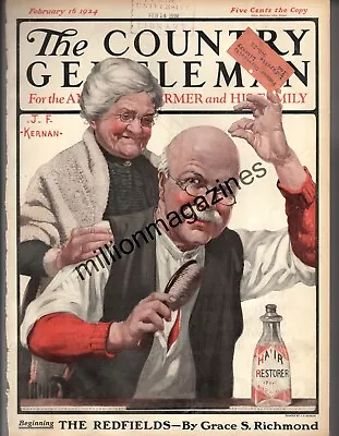 1924 Country Gentleman February 16 - J F Kernan Bald Head; Bootlegging; Terhune • $31.20