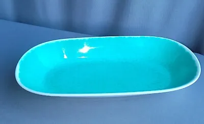 Blue Green White Melamine Snack Tray Bowl Fruit Serving Dish 13 ×8   • £10