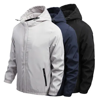 Mens Waterproof Soft Shell Jacket Tactical Hoodie Winter Warm Military Coats • £15.72