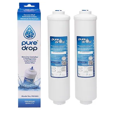 2x In Line Fridge External Water Filter For SAMSUNG DAEWOO BEKO BOSCH HISENSE • £13.96