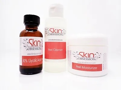 30% Glycolic Acid Chemical Peel Kit ~Reduces ScarringFine LinesAcne Age Spots • $35.99