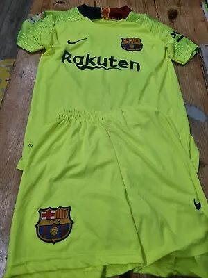 £9.99 • Buy FC Barcelona 2018/19 Away Kit Nike Lionel Messi 10 Age 11-12