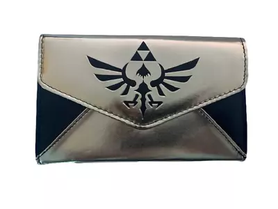 Zelda Shiny Gold And Black Bifold Travel Wallet For Girls And Women • $19.99