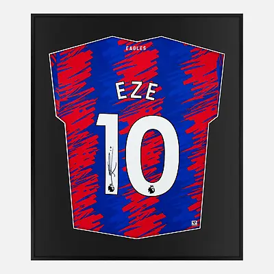 £362.99 • Buy Framed Eberechi Eze Signed Crystal Palace Shirt 2022-23 Home [Mini]
