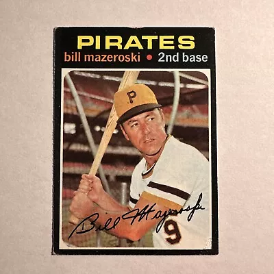 1971 Topps Bill Mazeroski Card #110 Pittsburgh Pirates Vg Or Better *hcv* B • $3