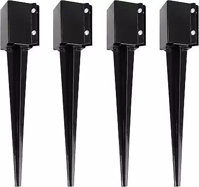 4Pcs 24  Fence Post Anchor Ground Spike Metal Fence Stakes Post Base For Mailbox • $97.05