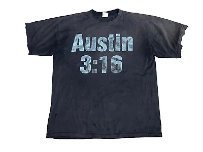 Vintage 1997 3:16 Stone Cold Steve Austin Wrestling Shirt Size XL  Distressed • $100