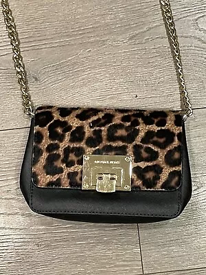 Michael Kors Tina Crossbody Messenger Clutch Bag Leather Hair Calf Sloan • $99.99