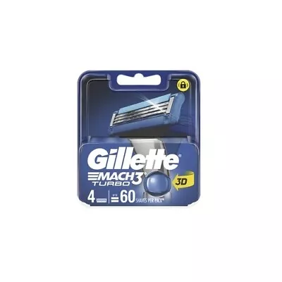 Gillette Mach 3 Turbo 3D Cartridges 4 Pack (Mach3) • $30.55