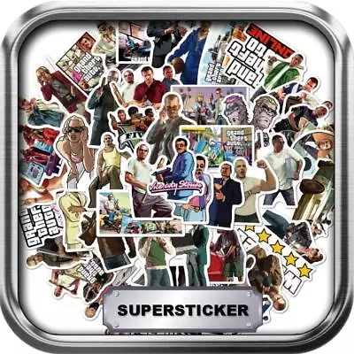 50pcs Grand Theft Auto GTA Game Skateboard Stickers Bomb Decal Laptop Waterproof • $4.89