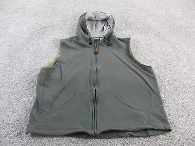 Canyon River Blues Full Zip Vest Mens Extra Large Gray Hooded Pockets USA EUC • $19.99