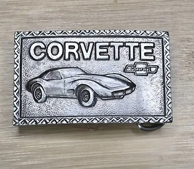 Vintage 70s Chevrolet C3 Corvette Stingray Belt Buckle 3D Relief #2130 Chevy • $15