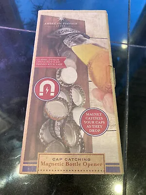 American Vintage  Cap Catching Magnetic Bottle Opener  Classic Design NEW IN BOX • $3.99