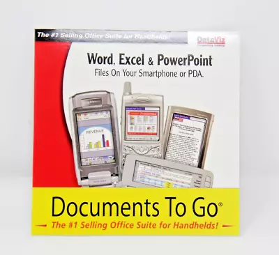 DATAVIZ DOCUMENTS TO GO FOR PDAS Palm OS Word Excel & Powerpoint New Open Box • $29.95