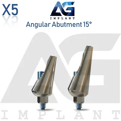 5 Angular Abutment 15° Aesthetic Titanium For Dental Hexagon 2.42mm • $103