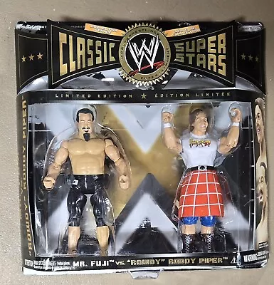 WWE CLASSIC SUPERSTARS • MR. FUJI Vs ROWDY RODDY PIPER • Two-Pack JAKKS 2009 • $59.95