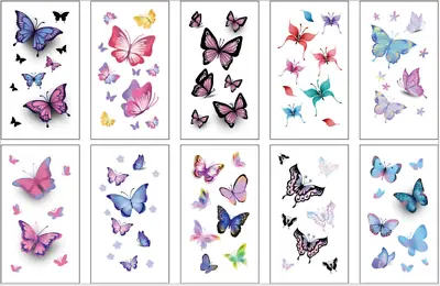 $1.55 • Buy Butterfly Waterproof Temporary Tattoo Stickers 3D Body Art Fake Tattoo Stickers