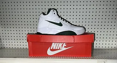 Nike Air Flight Lite Mid White Gorge Green Mens Basketball Shoes Size 10.5 • $100