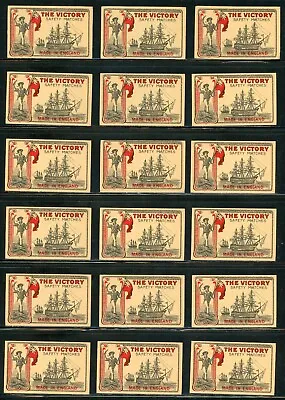 The Victory Matchbox Advertising Labels Made In England Lot Of 36 !! Pp69 • $1.45