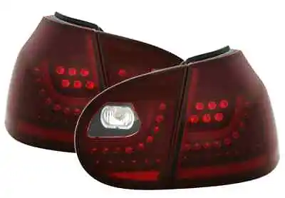 ✅ LED Cherry Red Tail Light Set VW Golf Mk5 FREE SHIPPING ✅ • $445