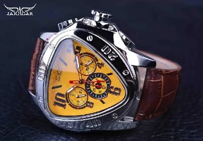 Jaragar Triangle Watch Men Luxury Wrist Watches For Men Sport Fashion Design • £28.46